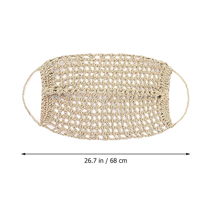 WEAVILUX Fruit and Vegetable Hammock 68X6X6CM Khaki Cotton Rope for Different Festivals 1 Set