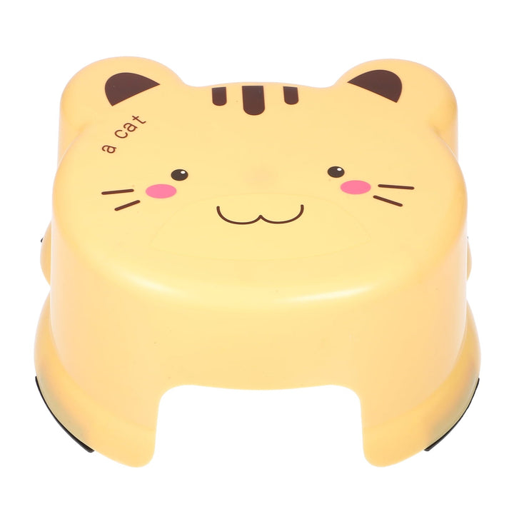 UNOMOR Children Stool Yellow Plastic Non-slip Stool for Kids Bath 1Pack