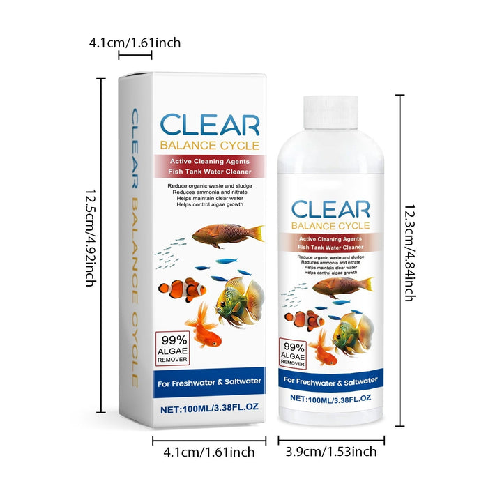 XY Department Store Fish Tank Water Clarifier Cleans Fish Tank Stains And Sludge To Make The Water Clear And Control Growth 100ml
