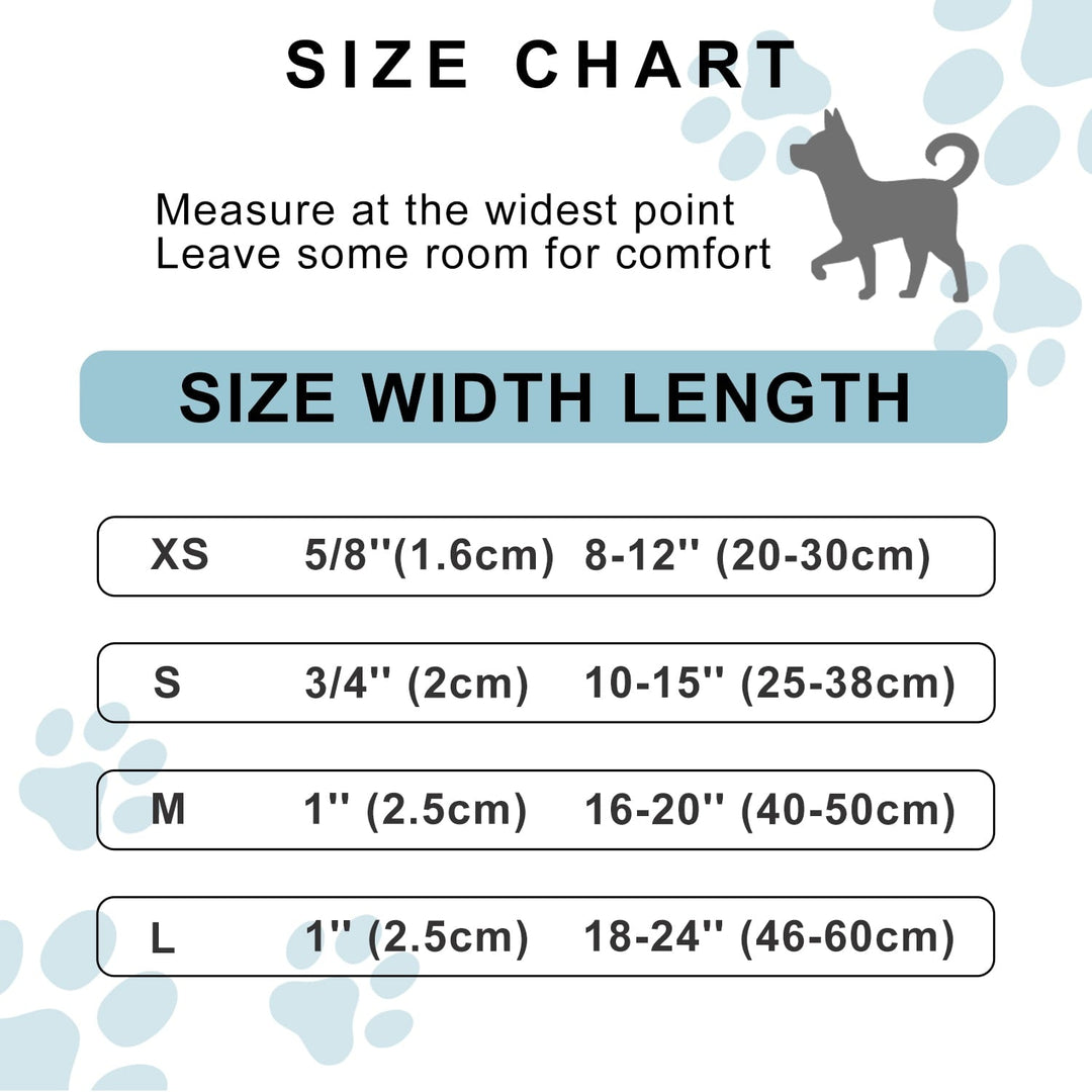 BRIOPAWS 2 Pack Reflective Dog Collar,Soft Neoprene Padded Dog Collar with Quick Release Buckle,Adjustable Breathable Pet Collar for Small Dogs(S,Blue)
