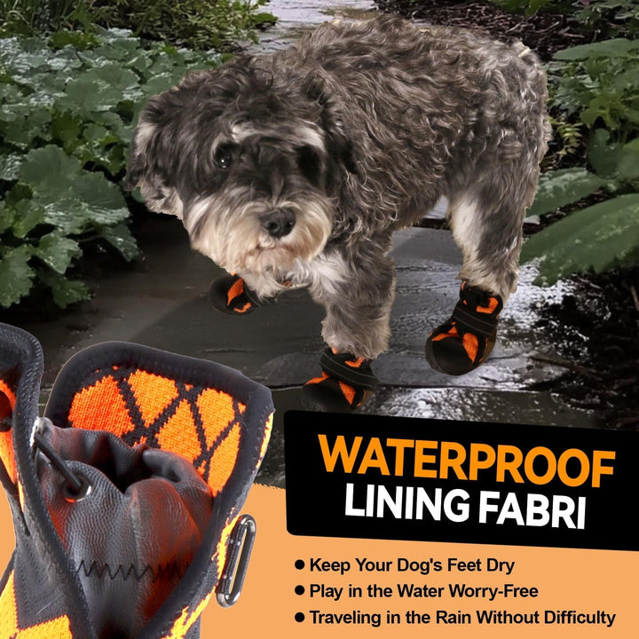 Dog Shoes for Large Small Medium Dogs,Waterproof Dog Boots & Paw Protectors with Breathable Mesh for Summer Hot Pavement,Anti-Slip Dog Booties for Hiking Hardwood Floors Winter Snow