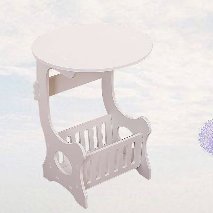 Raindrops 1Pack Modern End Table Small White Round Leisure Time Balcony Furniture