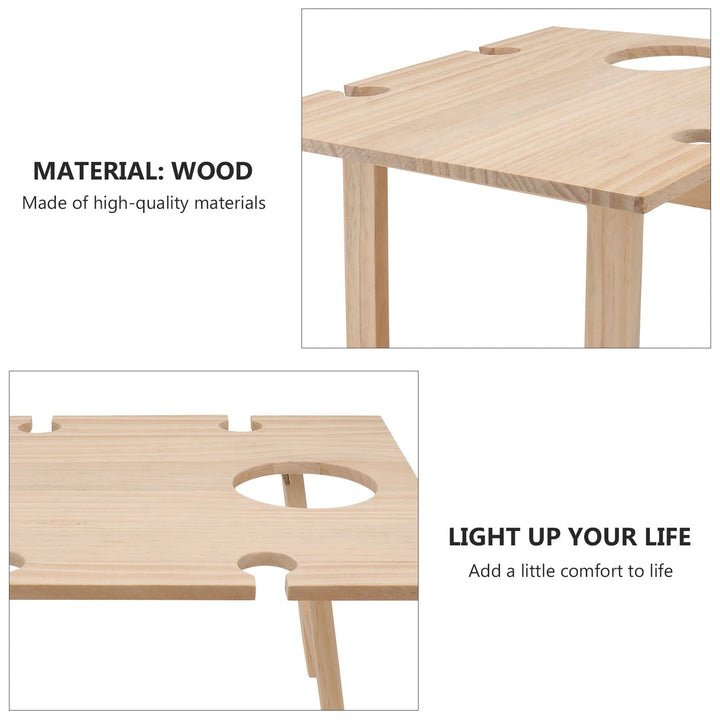 Raindrops 1 Pc Mini Picnic Table Travel Outdoor Small Table for Adults 34x11.8in