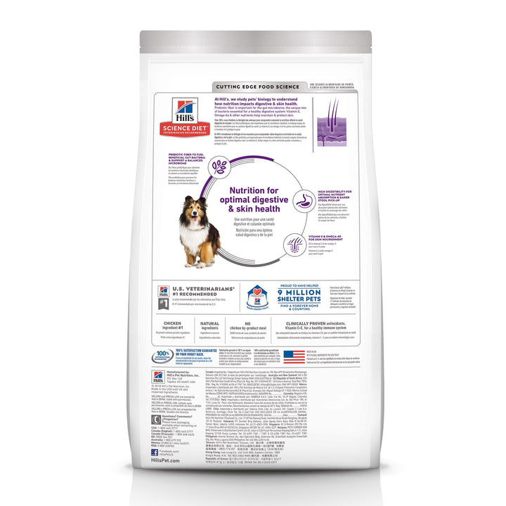 Hill's Science Diet Sensitive Stomach & Skin Chicken Dry Dog Food, 30lb Bag