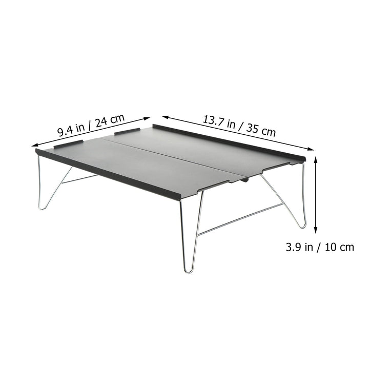 SWETRACE 1 Set Grey Rectangular Portable Table for Camping and Picnic Foldable Small Outdoor Table