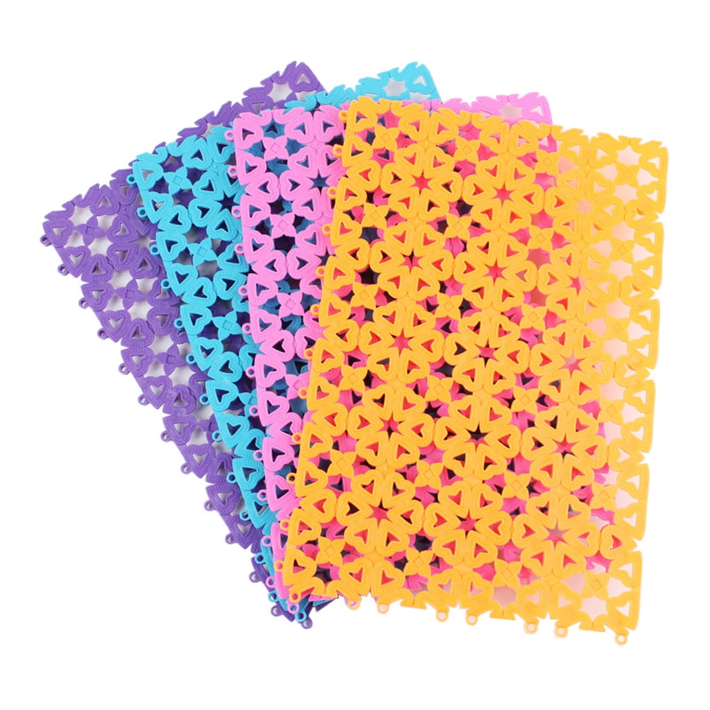 CIYISON Rabbit Cage Mat Floor Plastic Mats Feet Pads for Pet Cats Dogs Hamster Chinchilla Guinea Pig 4 Pack Litter Supplies