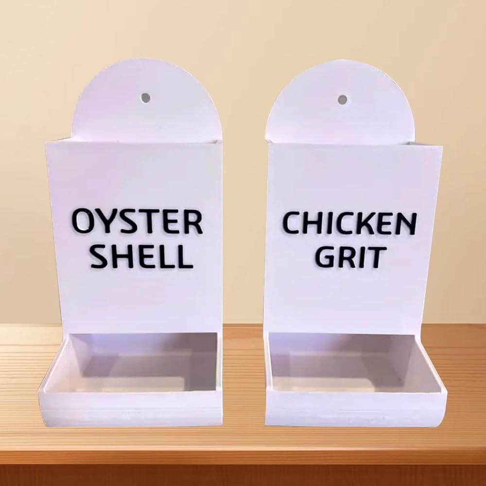 Oyster Shell and Grit Feeder, Hanging Chicken Feeder Trough, Chicken Coop Accessories