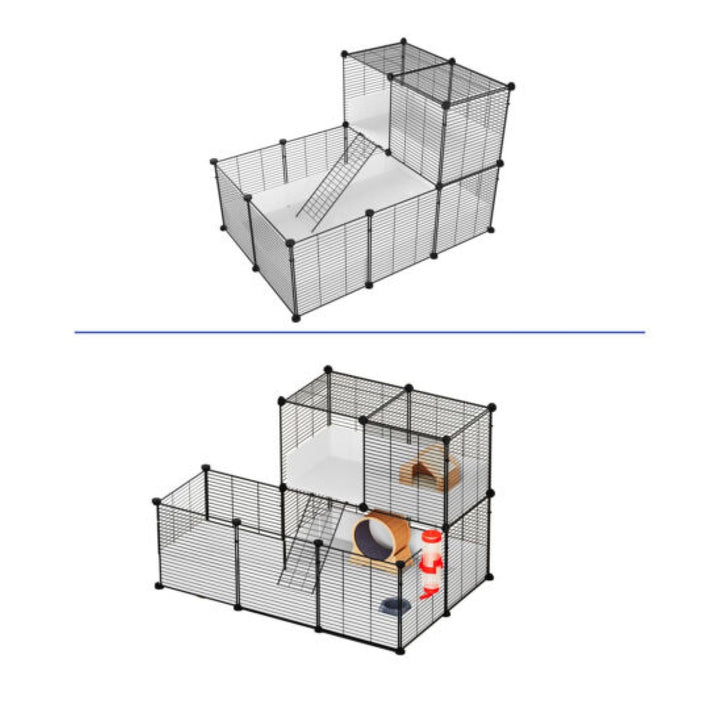 JTAOT Cage 41"x28"x28" Guinea Pig Playpen Hamster House Rabbit Waterproof Metal