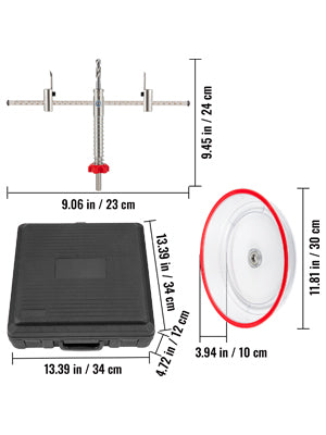 VEVOR 40-200mm 40-300mm Adjustable Steel Hole Saw Cutter Kit w/ Shield Hole Cutter Drill Bit DIY Tool for Sheetrock Veneer Slate
