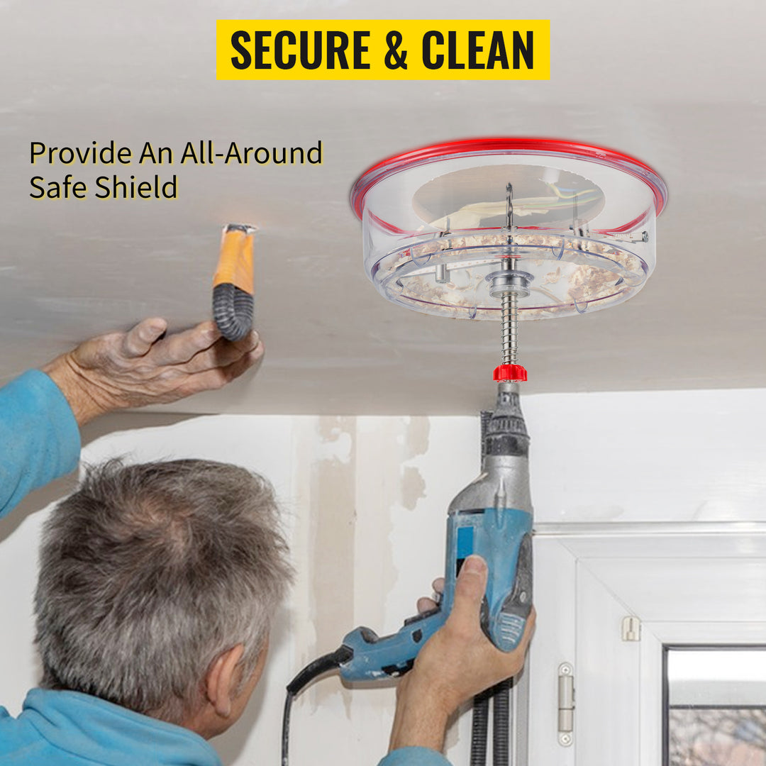 VEVOR 40-200mm 40-300mm Adjustable Steel Hole Saw Cutter Kit w/ Shield Hole Cutter Drill Bit DIY Tool for Sheetrock Veneer Slate