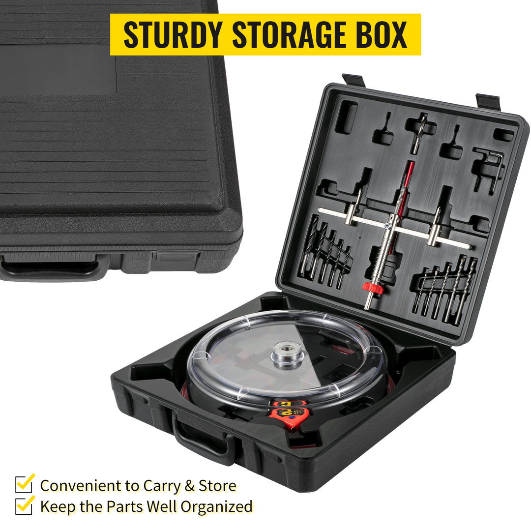 VEVOR 40-200mm 40-300mm Adjustable Steel Hole Saw Cutter Kit w/ Shield Hole Cutter Drill Bit DIY Tool for Sheetrock Veneer Slate