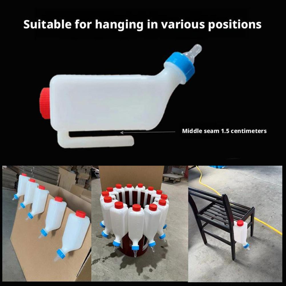 Animal Milk Bottle, Goat Bottles for Feeding Baby Goats, 500ml & 800ml Lamb Feeding Bottle, Plastic Milk Feeder Bottle with Handle Soft Nipple, for Lambs, Pig, Cat & Calves C1O3