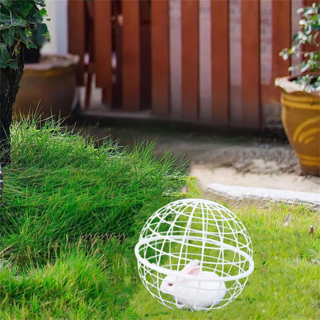 Ball-Shaped Mobile Chicken Coop - Rollable Outdoor Poultry Cage for Chickens, & Rabbits, Safe Walking Net Enclosure for Pet Safety & Farm Use, Round Movable Animal Pen