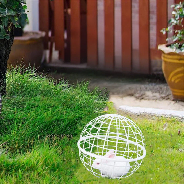 Ball-Shaped Mobile Chicken Coop - Rollable Outdoor Poultry Cage for Chickens, & Rabbits, Safe Walking Net Enclosure for Pet Safety & Farm Use, Round Movable Animal Pen