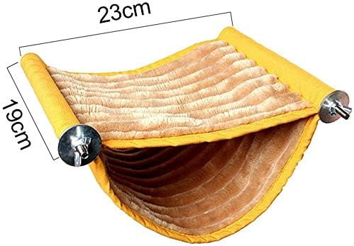 1Piece Warm Hamster Hammock House Mouse Rat Hanging Swing Bed Guinea Pig Cage Bedding Small Pet Animal Double Layer Cage Tent Hut Nest for Winter Mouse Rat Hamster Play Sleep, 9.0×7.4inch