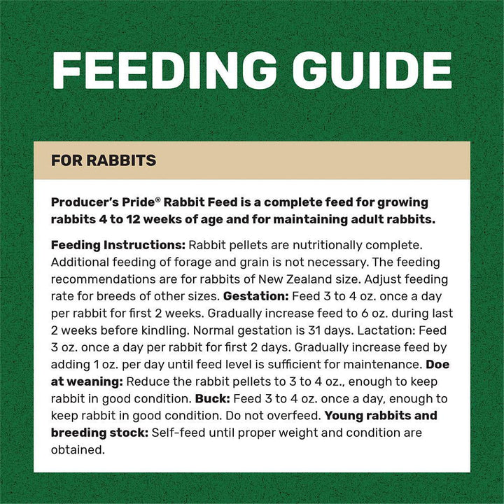 Producer's Pride Producer's Pride 15% Pellet Rabbit Feed, 50 lb.