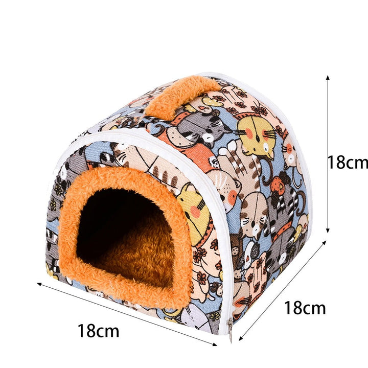 Clearance Czzoypi Cats Beds (Yellow), Cats Beds for Indoor Cats Hamster Hut Winter Warm Hamster Lair Small Pet Lair Hamster Lair Bird Lair