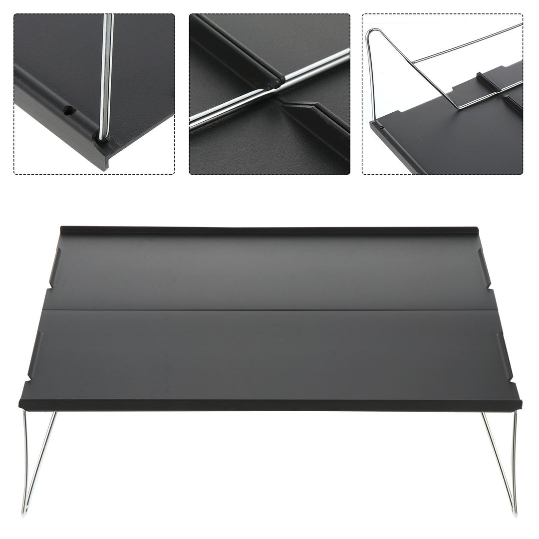 SWETRACE 1 Set Grey Rectangular Portable Table for Camping and Picnic Foldable Small Outdoor Table