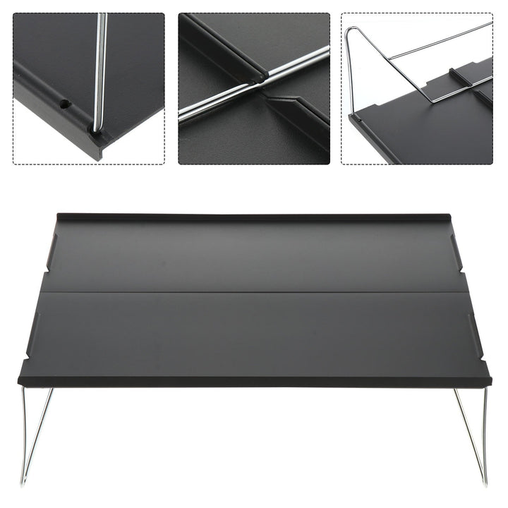 SWETRACE 1 Set Grey Rectangular Portable Table for Camping and Picnic Foldable Small Outdoor Table