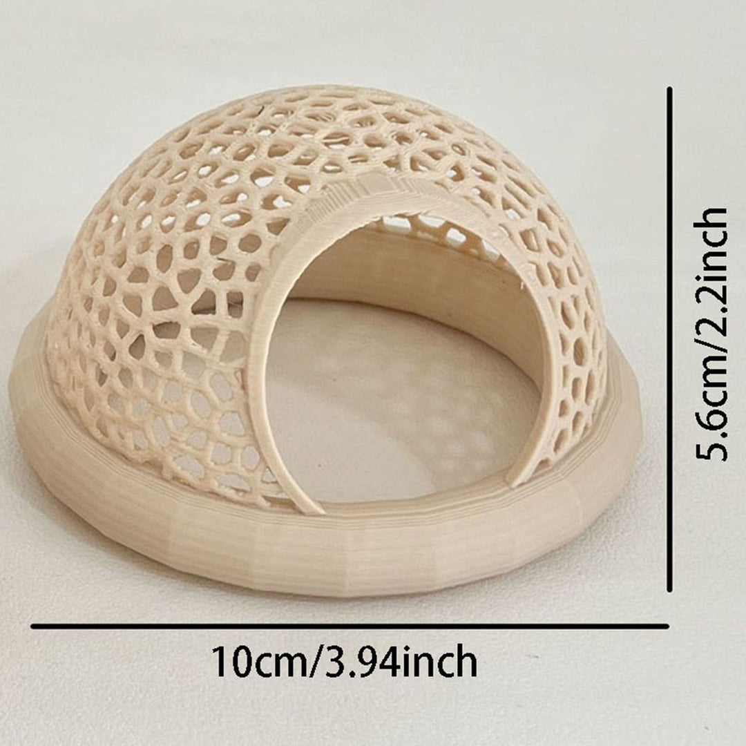 MU Floating Betta Hide & Shrimp Cave 3-in-1 Aquarium Hammock Feeder Ring & Resting Spot 3D Printed Floating Log Nano Tank Decor & Stress-Free Shelter