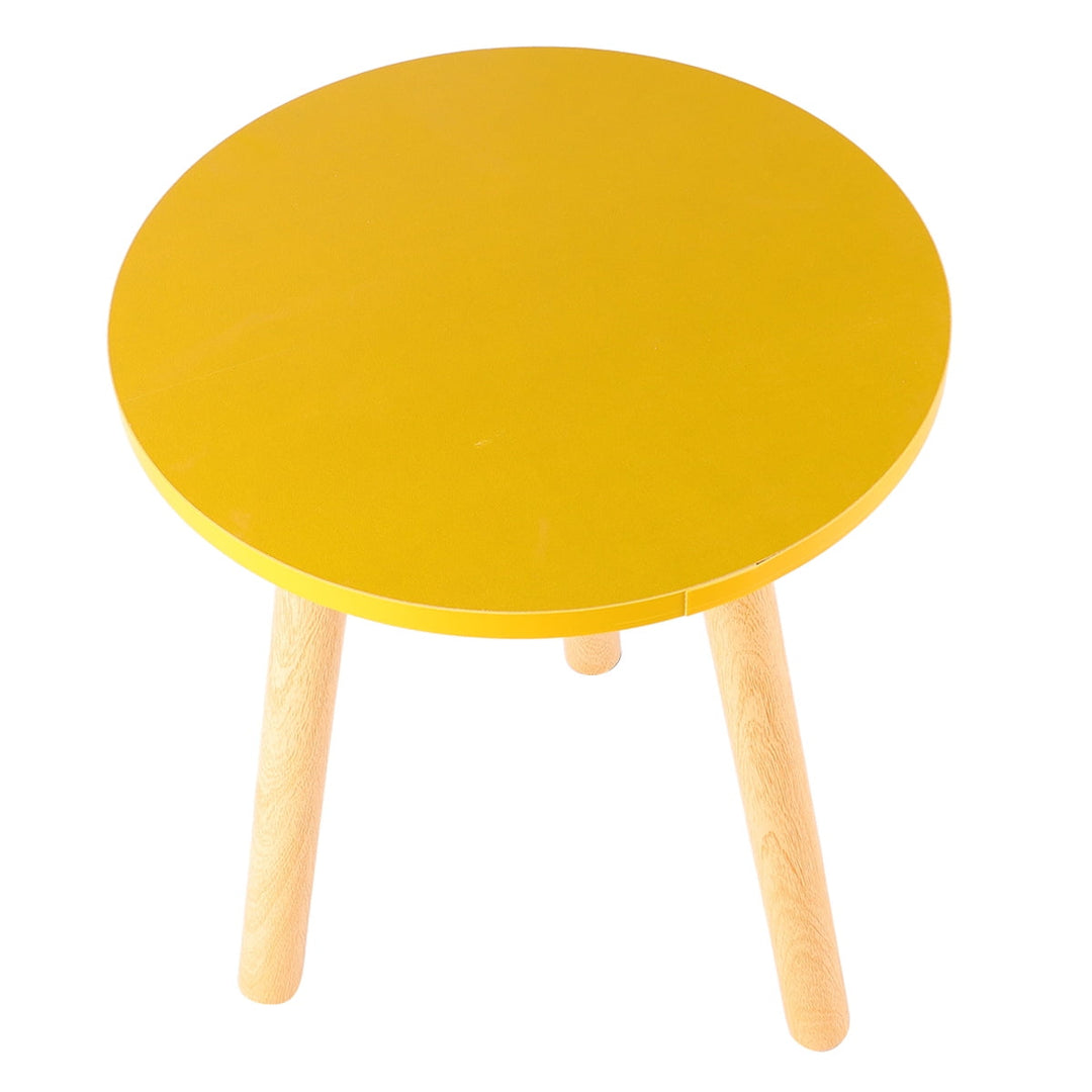 Raindrops 1Pack Modern Minimalist Coffee Table Waterproof Round Table for Yellow