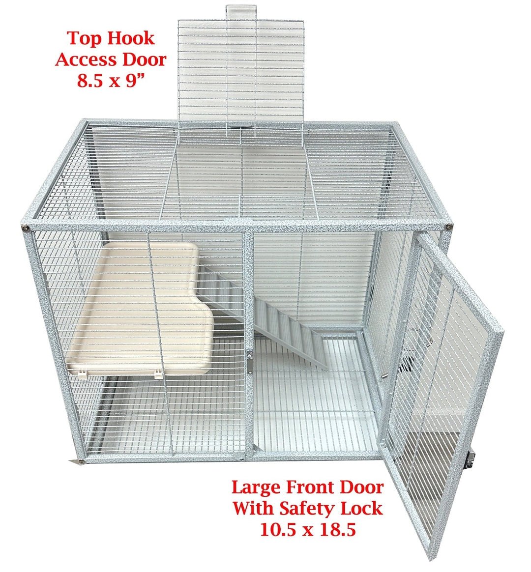 LARGE Two Story Double Unit Small Animal Critter Hamster Habitat Mouse Rat Gerbil Home Guinea Pig House Tight 1/2-inch Wire Spacing Rolling Cage for Ferret Chinchilla Sugar Glider Hedgehog