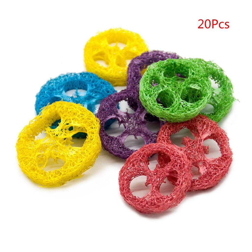 CIYISON Rabbit Chew Toys for for Health Natural Material Handmade 20Pcs Loofah To