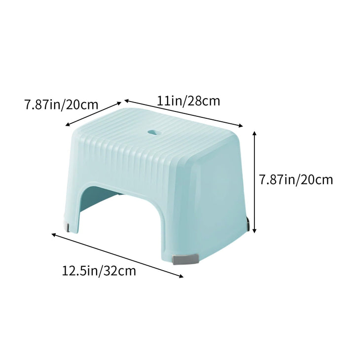 VANLOFE Plastic Step Stool for Adults - Non-Slip Bath Stool, Lightweight Small Stool for Bathroom, Shower, Beach, Camping, Step Stool for Bathroom Sink, 12.5x7.87x7.87in
