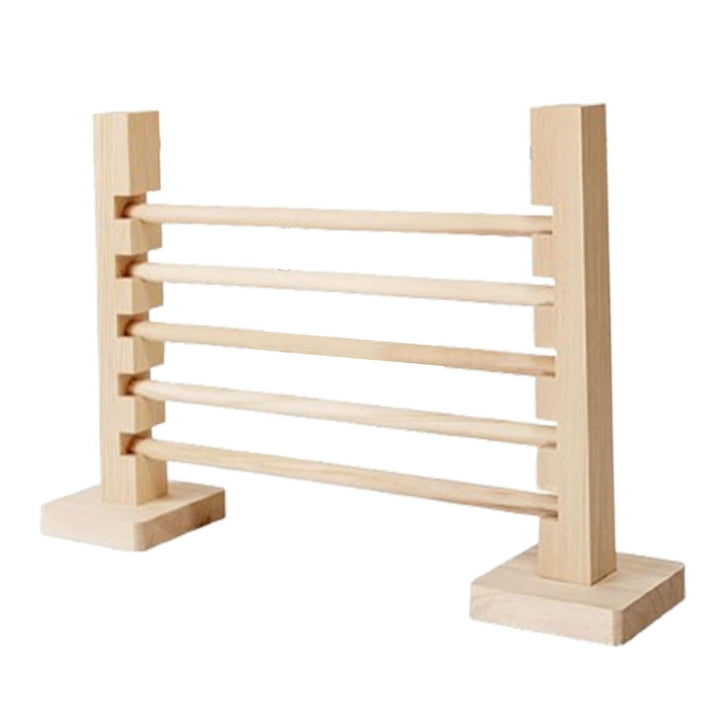 FITYLE Rabbit Jump Bar Wooden Toy Indoor Outdoor, Interactive, Jump Hurdle Bar, Adjustable Height for Pet Rabbit Bunny Jump Training