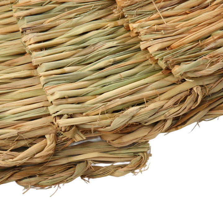 Qalabka Rabbit Grass Mat,4 Season Universal Warm Grass Woven Bed Mat,Nesting and Toys for Rabbit Squirrel,5Pcs