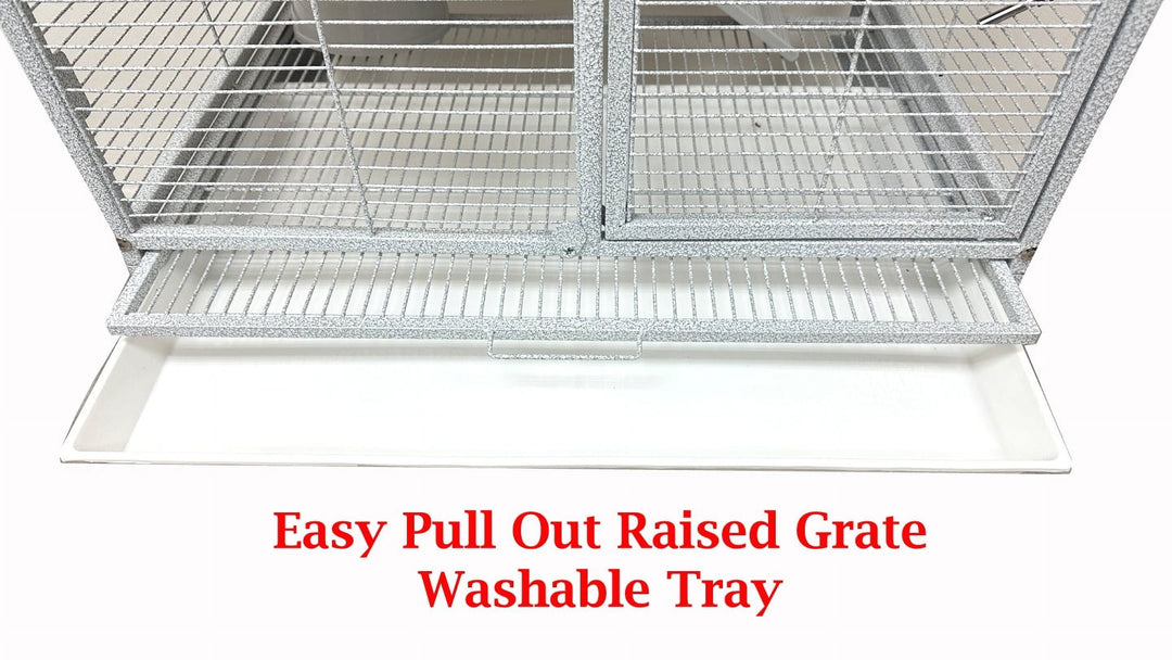 LARGE Two Story Double Unit Small Animal Critter Hamster Habitat Mouse Rat Gerbil Home Guinea Pig House Tight 1/2-inch Wire Spacing Rolling Cage for Ferret Chinchilla Sugar Glider Hedgehog
