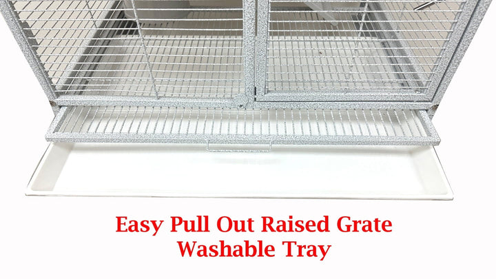 LARGE Two Story Double Unit Small Animal Critter Hamster Habitat Mouse Rat Gerbil Home Guinea Pig House Tight 1/2-inch Wire Spacing Rolling Cage for Ferret Chinchilla Sugar Glider Hedgehog