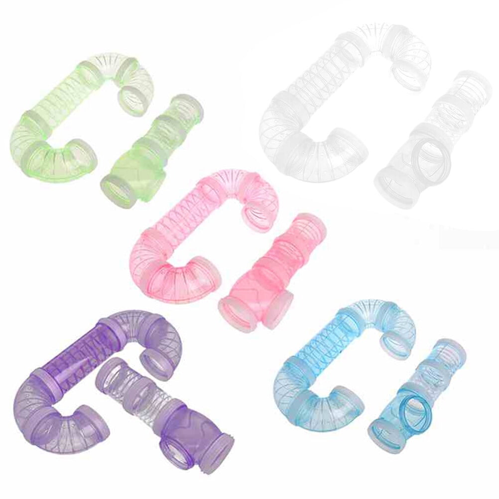 2 Pcs Guinea Pig Accessories Animal Cage Tube Small Pet Toys Animal Toys Pet Toys Hamster Toy Pipe