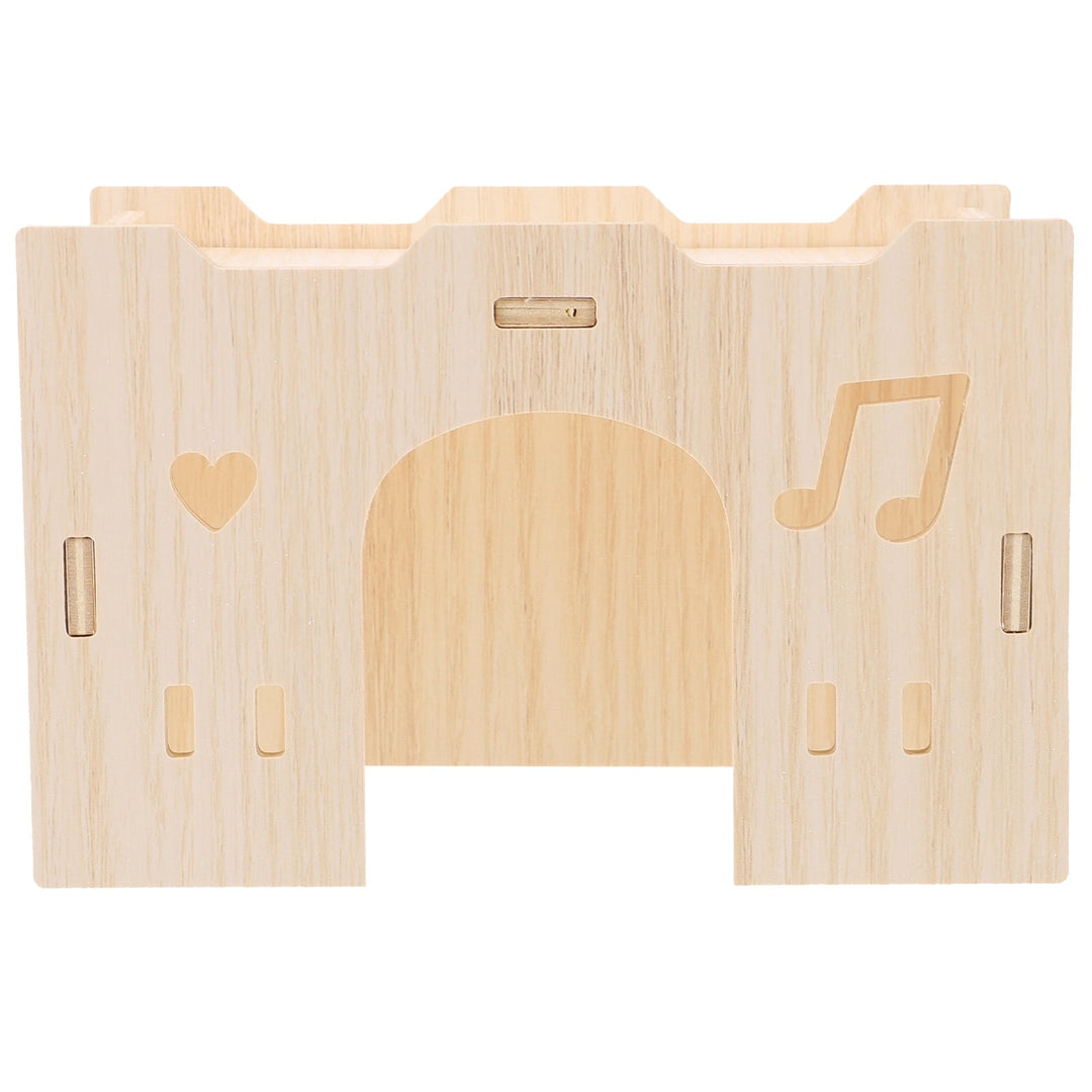 FOMIYES Wooden Hamster Habitat Guinea Pig Hideout Mouse Hamster Hideaway House
