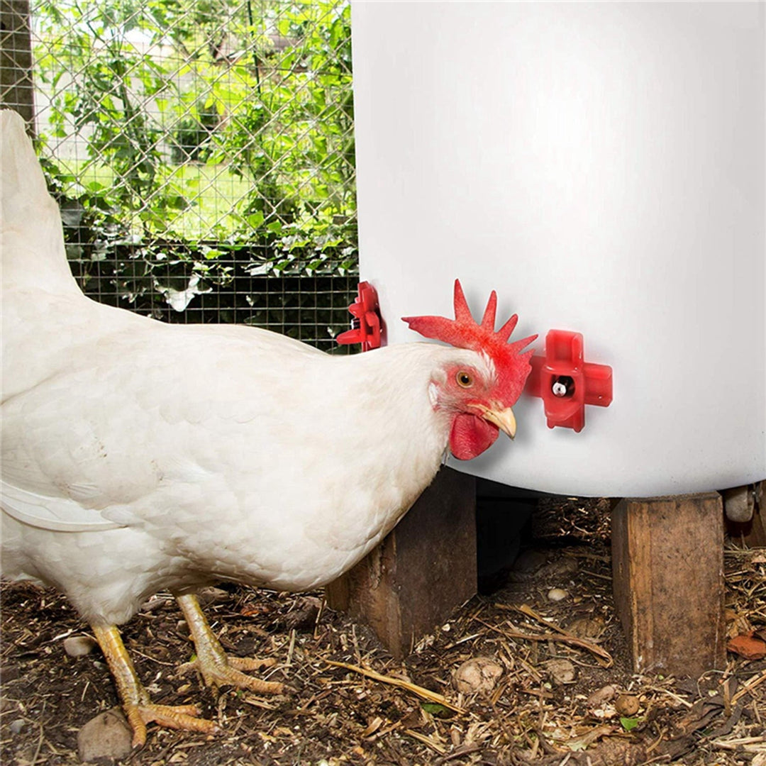 24 Pack Horizontal Side Mount Automatic Poultry Nipples Clean Drinker Waterer for Chicken or Quail