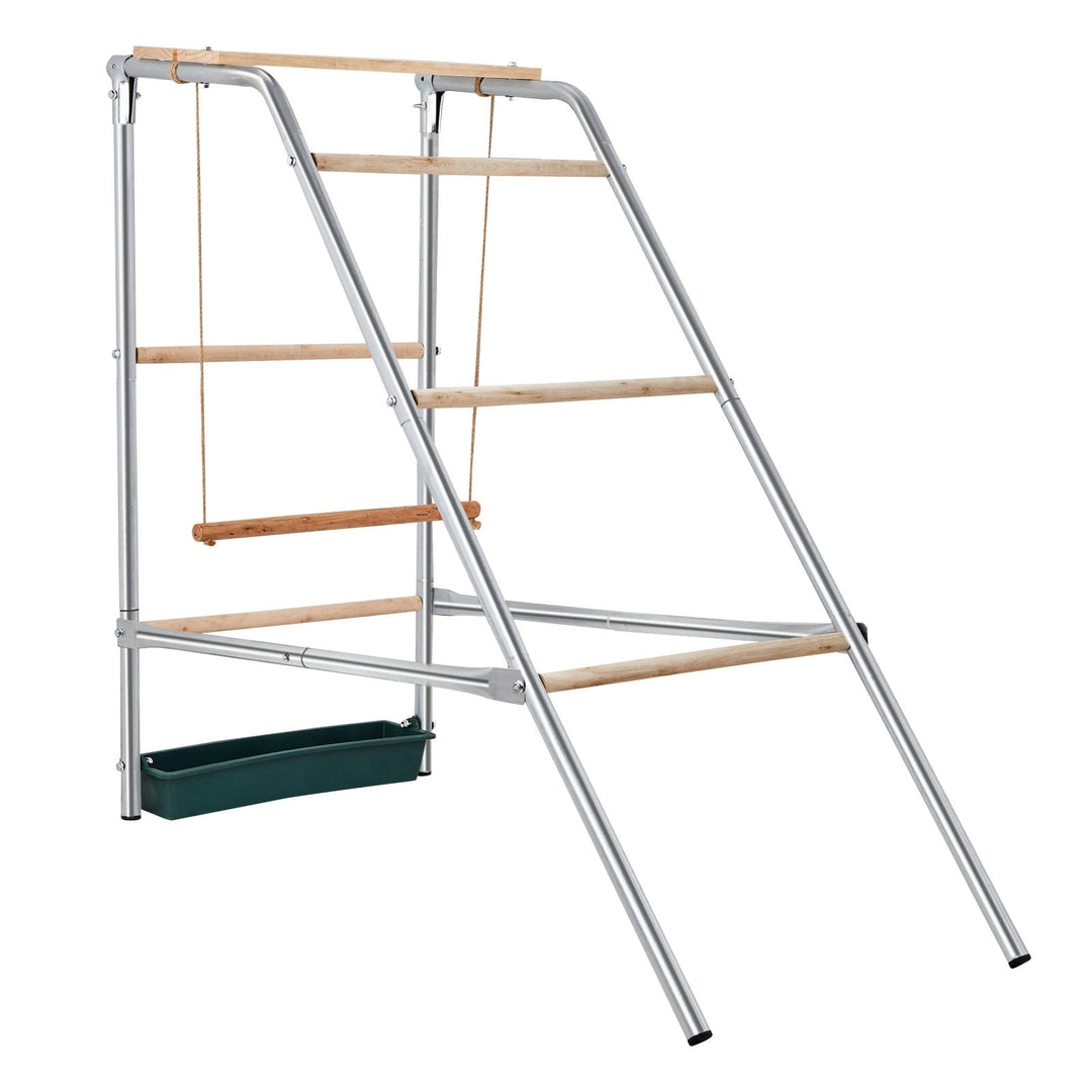 42" Round Chicken Perch - 4-Tier Outdoor Poultry Roost for Hens/Ducks, Metal & Wood Construction
