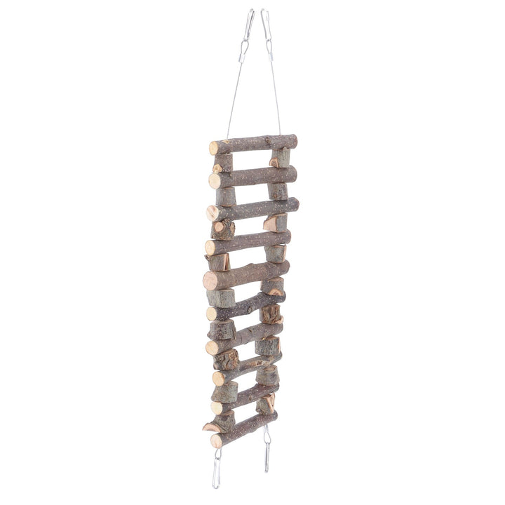 Wooden Animal Bridge for Hamsters, Mice, Squirrels & Parrots, 60cm Long Flexible Pet Ramp
