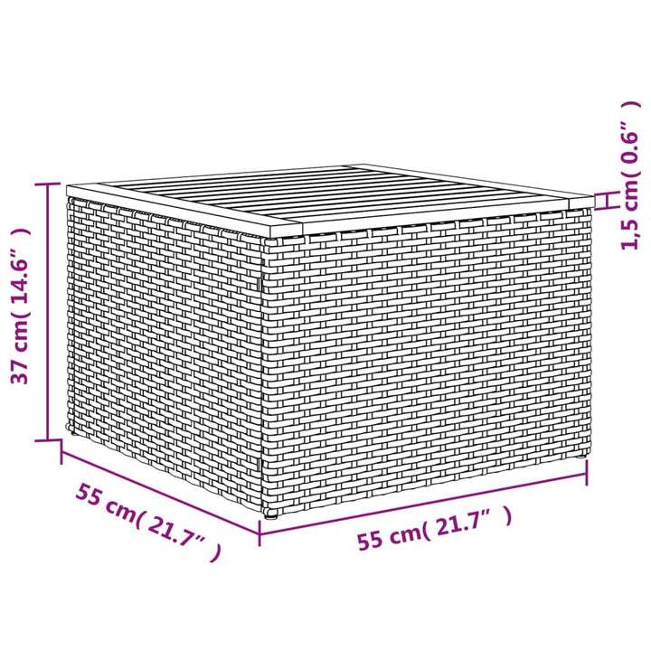 vidaXL Garden Sofa Set Grey PE rattan Large Adjustable Feet