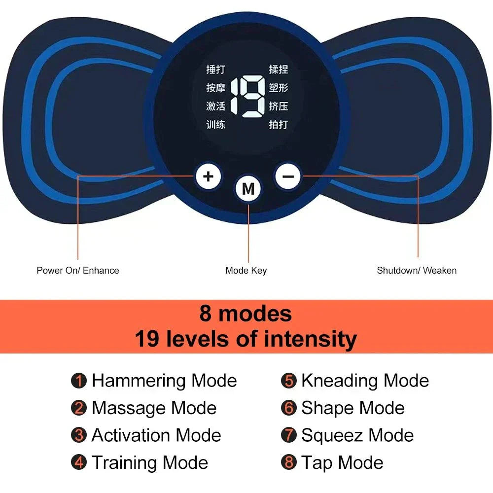 Mini EMS Neck Massager & Back Pain Relief Patch