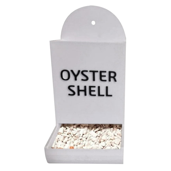 Yiaieng Chicken Oyster and Grit Feeder Chicken No Waste Coop Accessories (Red-White)