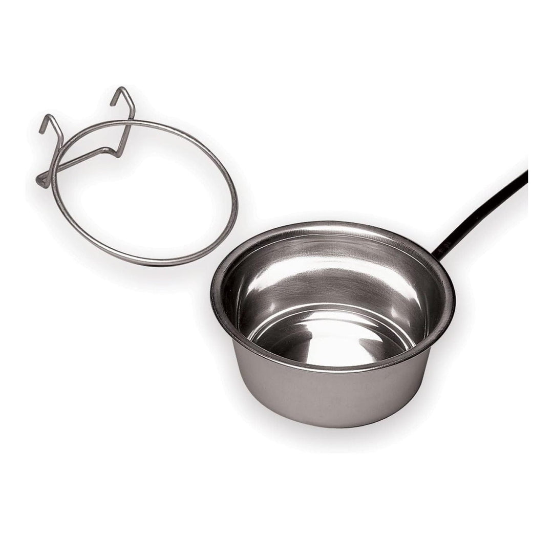 Allied Stainless Steel Heated Pet Bowl with Hutch Mount, 1-Quart