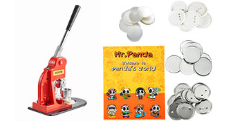 VEVOR 25/32/58/75MM Badge Maker Machine DIY Button Pin with 500Pcs Free Parts Press Kit Circle Manufacture Button Making Tool