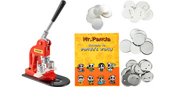 VEVOR 25/32/58/75MM Badge Maker Machine DIY Button Pin with 500Pcs Free Parts Press Kit Circle Manufacture Button Making Tool