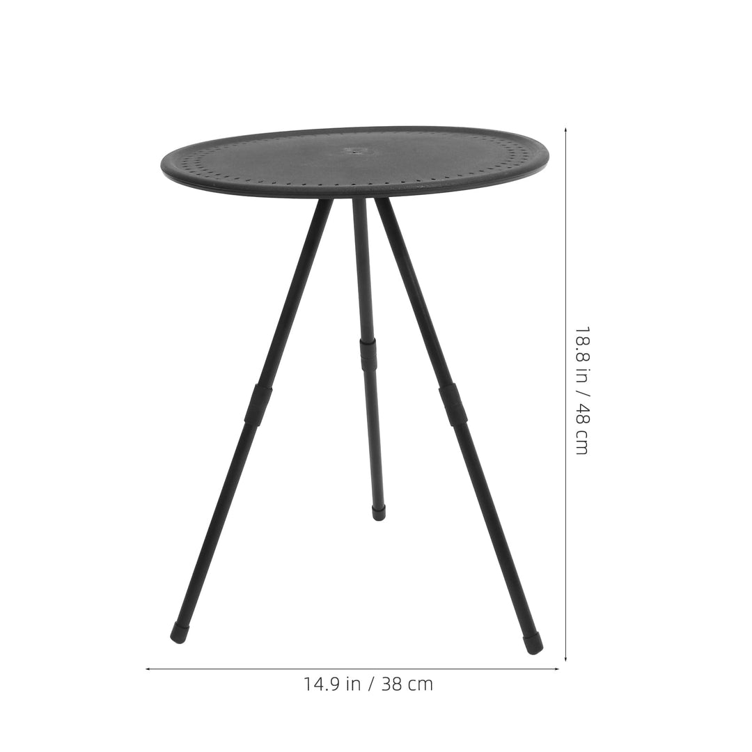 Pawsdot Compact Hiking Table for Home Use Round Black 1Pack