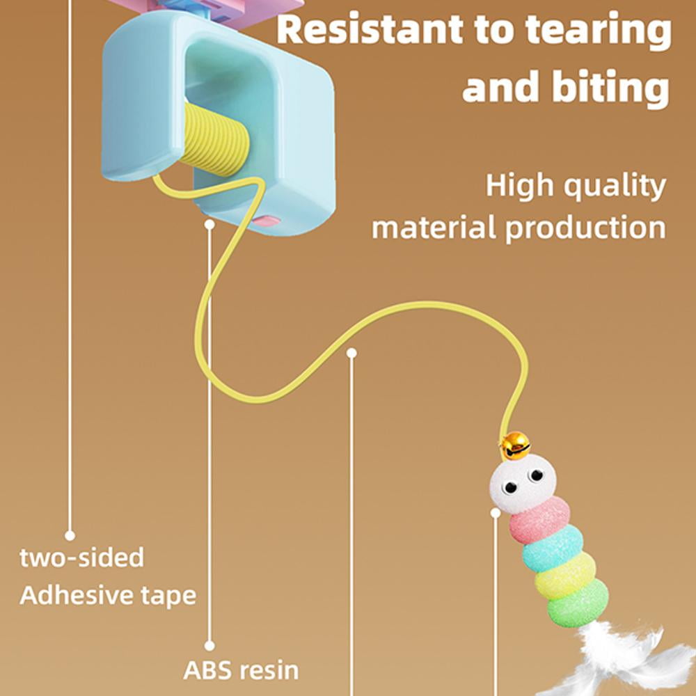 Pet Stress Relief Toys for Cats, Rechargeable Interactive Hanging Door Cat Toy, Automatic Electric Flying Bird Cat Toy for Hunting Exercising Eliminating Boredom