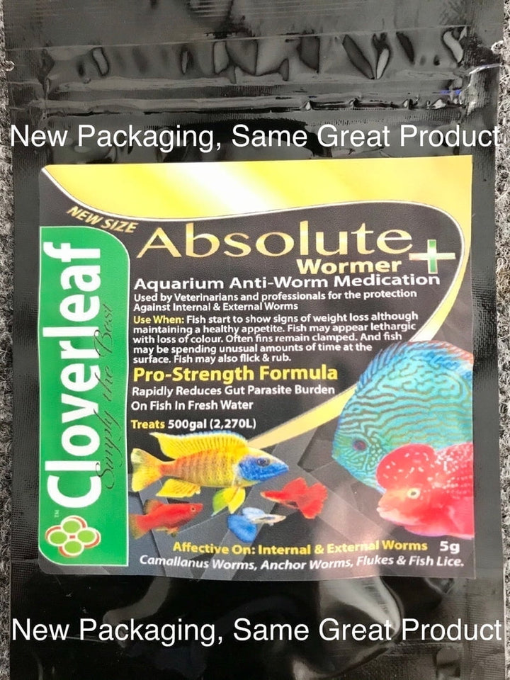 Cloverleaf Absolute Wormer- 5g - Freshwater- Saltwater- - Treats 500 Gallons