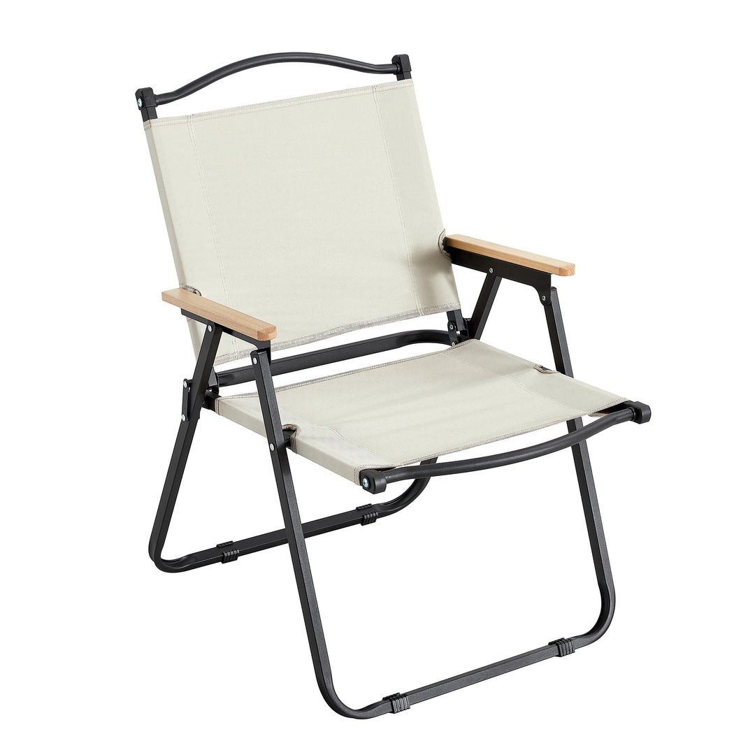 Outdoor Folding Chair for Camping, Picnics, Beach, Backyard, BBQ, Party, Patio, Beige