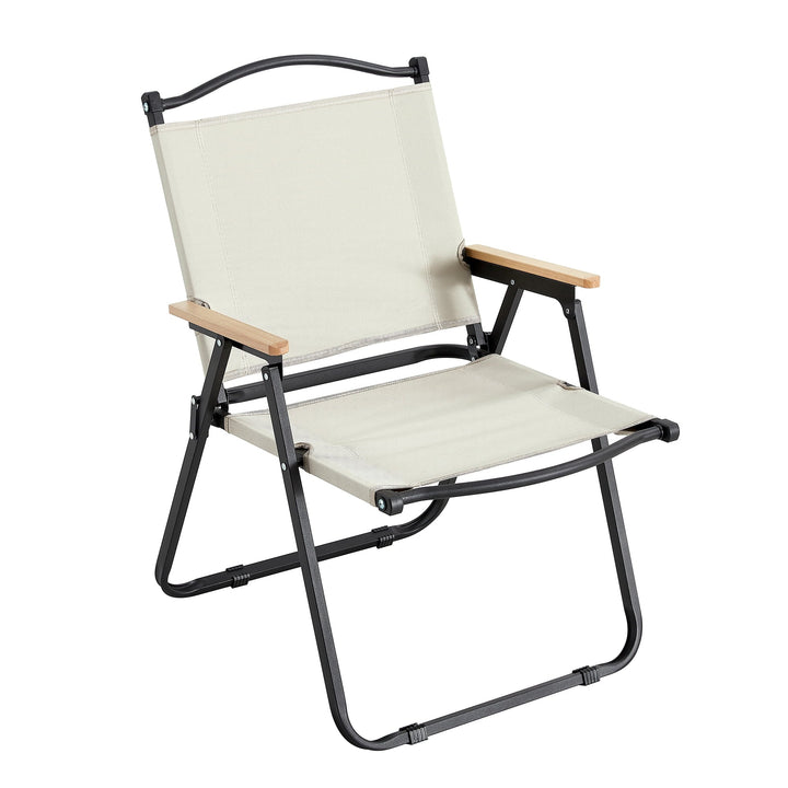Outdoor Folding Chair for Camping, Picnics, Beach, Backyard, BBQ, Party, Patio, Beige