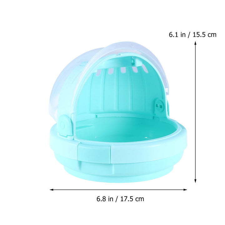 Plastic Shape Portable Outdoor Travel Carrier for Small Animal (Green)
