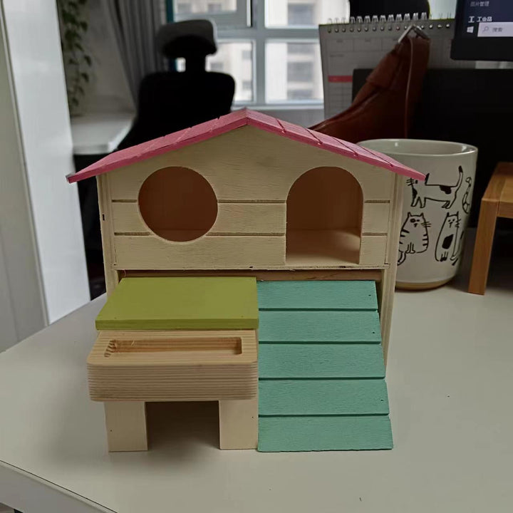 Wooden Hamster House Wooden Hideaway House Hamster Sleeping Nest Small Animals House Wooden Mouse Cage Small Rat House Hamster Hut Small Hamster House Solid Wood